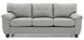Sophisticated Sofa With Padded Arms - Gray