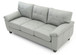 Sophisticated Sofa With Padded Arms - Gray