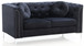 Loveseat Sleek Contemporary - Black