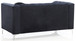 Loveseat Sleek Contemporary - Black
