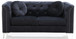 Loveseat Sleek Contemporary - Black