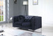 Loveseat Sleek Contemporary - Black