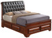King Storage Bed - Oak