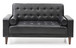 Loveseat Elegant With Versatile Bed Feature - Black