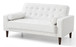 Stylish Contemporary Loveseat Bed - White