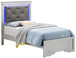 Lorana - Twin Bed - Silver Champagne