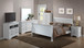 Queen Bed Panel Sleigh - White