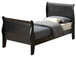 Twin Bed Panel Sleigh - Black