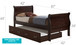 Twin Bed Charming Storage - Cappuccino