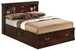 Louis Phillipe - King Storage Bed Traditional Style - Cappuccino