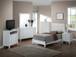 Twin Bed Contemporary - Elegant White