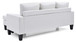 Jenna - Sofa Chaise - White