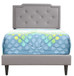 Deb - Twin Bed - Light Gray
