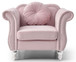 Chic Transitional Accent Chair - Pink