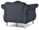 Chic Transitional Flared Arm Chair - Black