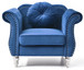 Chic Transitional Chair - Navy Blue
