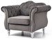 Chic Transitional Chair - Dark Gray