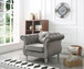 Chic Transitional Chair - Dark Gray