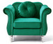 Chic Transitional Chair - Green