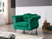 Chic Transitional Chair - Green