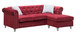Raisa - Sofa Chaise - Burgundy