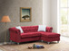 Raisa - Sofa Chaise - Burgundy