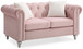 Cozy Contemporary Loveseat - Pink