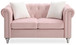 Cozy Contemporary Loveseat - Pink