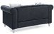 Stylish Contemporary Loveseat - Black