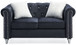 Stylish Contemporary Loveseat - Black