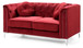 Elegant Contemporary Loveseat - Burgundy