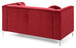 Elegant Contemporary Loveseat - Burgundy