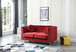 Elegant Contemporary Loveseat - Burgundy