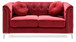 Elegant Contemporary Loveseat - Burgundy