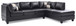 Malone - Sectional - Black