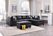 Malone - Sectional - Black