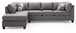 Malone - Sectional - Gray