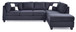 Malone - Sectional Upholstered - Black