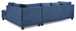 Malone - Sectional - Navy Blue