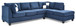 Malone - Sectional - Navy Blue