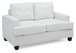 Charming Transitional Loveseat - White