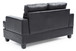 Stylish Transitional Loveseat For Two - Black