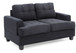 Cozy Transitional Loveseat For Two - Black