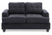 Cozy Transitional Loveseat For Two - Black