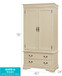 Elegant Traditional Armoire - Beige