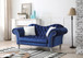 Elegant Traditional Loveseat For Two - Blue