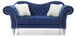 Elegant Traditional Loveseat For Two - Blue