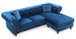 Nola - Sofa Chaise - Navy Blue