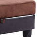 Upholstered Ottoman Elegant - Chocolate