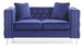 Chic Contemporary Loveseat - Blue